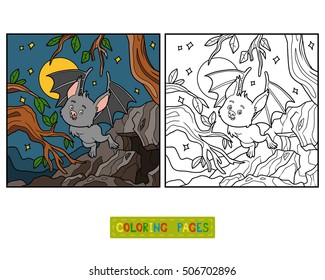Coloring book for children, Vampire Bat