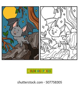 Coloring book for children, Vampire Bat