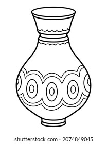 Coloring book for children, Vase