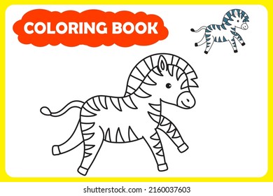 coloring book for children. vector illustration of African animal