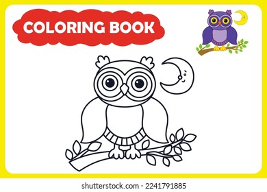 coloring book for children. vector illustration of forest animal