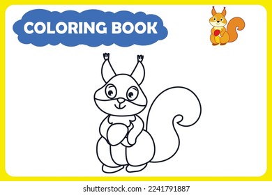 coloring book for children. vector illustration of forest animal