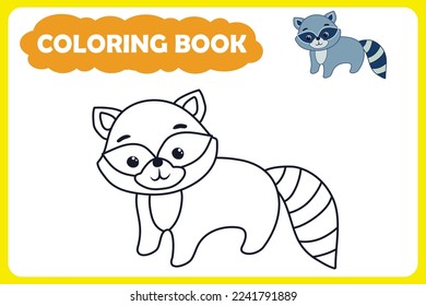 coloring book for children. vector illustration of forest animal