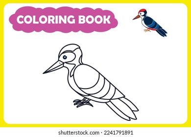 coloring book for children. vector illustration of forest animal
