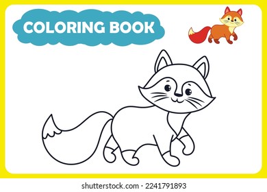 coloring book for children. vector illustration of forest animal
