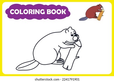 coloring book for children. vector illustration of forest animal