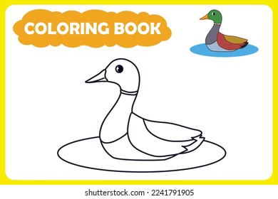 coloring book for children. vector illustration of forest animal