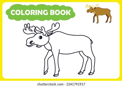 coloring book for children. vector illustration of forest animal