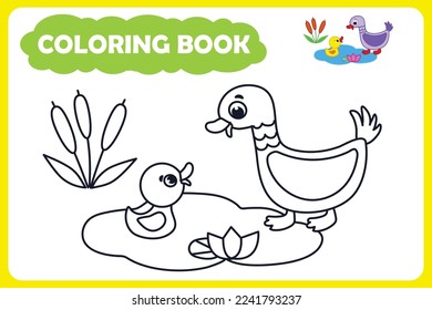 coloring book for children. vector illustration of farm animal