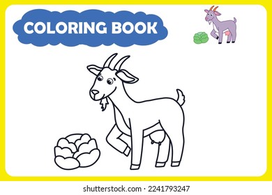 libro de colorear para niños. ilustración vectorial del animal de granja