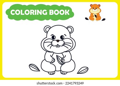 coloring book for children. vector illustration of farm animal
