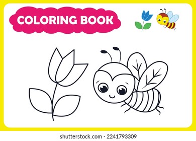 coloring book for children. vector illustration of forest animal