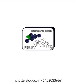 Coloring book for children. vector illustration, blueberries
