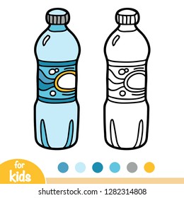 Coloring Book Children Water Bottle Stock Vector (Royalty Free ...