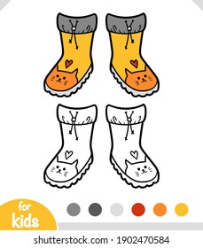 Coloring book for children, Waterproof boots