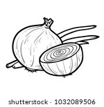 Coloring book for children, White onion