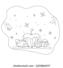 Coloring Book For Children With A Winter Story