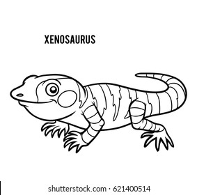 Coloring book for children, Xenosaurus