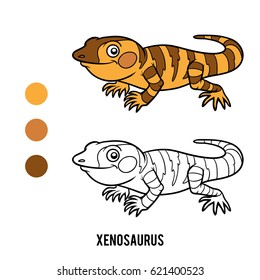 Coloring book for children, Xenosaurus