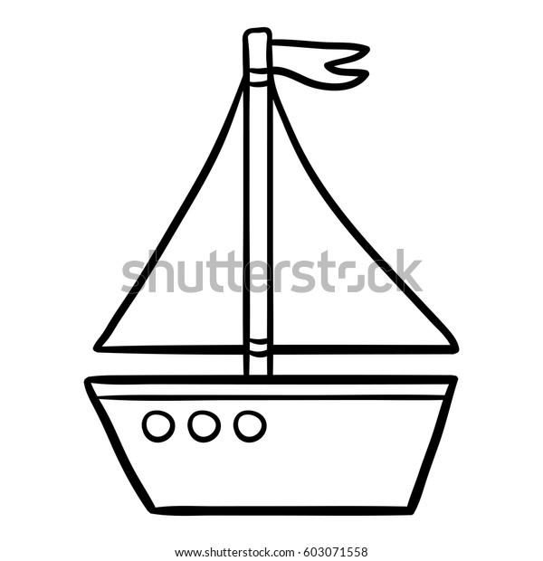 Download Coloring Book Children Yacht Stock Vector Royalty Free 603071558
