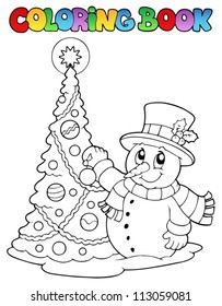 Coloring book Christmas thematics 1 - vector illustration.