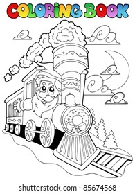 Coloring book Christmas topic 4 - vector illustration.