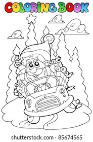 Coloring book Christmas topic 5 - vector illustration.