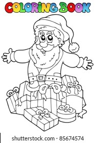 Coloring book Christmas topic 7 - vector illustration.