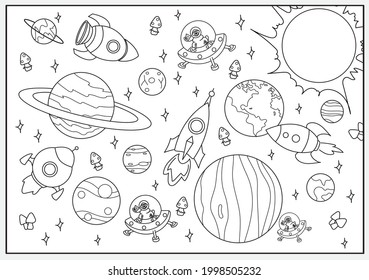 coloring book spacе. colors of the world
