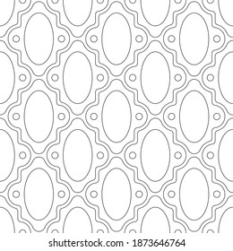 Coloring book, colouring page. Black and white geometric linear illustrations. Abstract seamless vector background. Line art pattern design. Easy to edit color and lines
