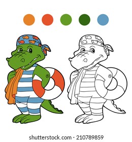 Coloring book (crocodile)