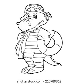 Coloring book (crocodile)