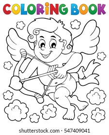 Libro de coloreado con la ilustración Cupid 5 - eps10 vectorial.