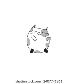 coloring book cute cats with poses cute