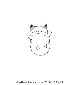 coloring book cute cats with poses cute
