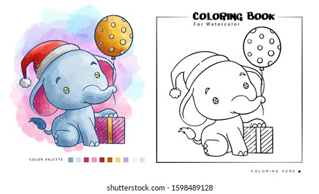 Download Cute Koala With Christmas Gift Wear Santas Hat Cartoon ...