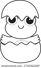 Coloring book Cute Frog