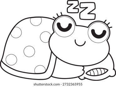 Coloring book Cute Frog
