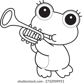 Coloring book Cute Frog