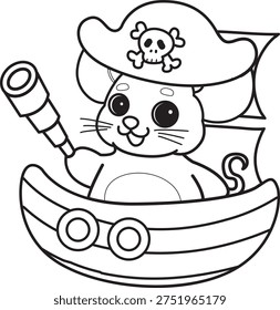 Coloring book Cute Mouse