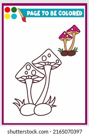 libro de colores con hongos adorables