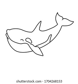 Libro de colorear: Menuda orca sonriente