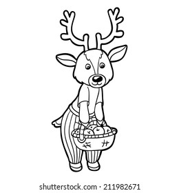 Coloring book (deer)