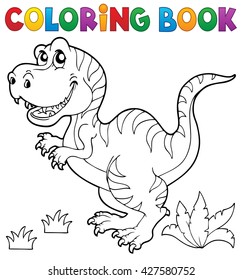 Coloring book dinosaur theme 5 - eps10 vector illustration.