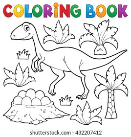 Coloring book dinosaur topic 4 - eps10 vector illustration.