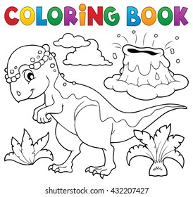 Coloring book dinosaur topic 5 - eps10 vector illustration.