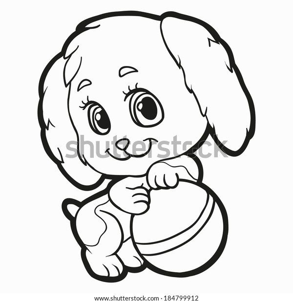 Coloring Book Dog Stock Vector (Royalty Free) 184799912