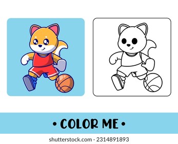 Coloring book dog. Cute cartoon character. education for kids