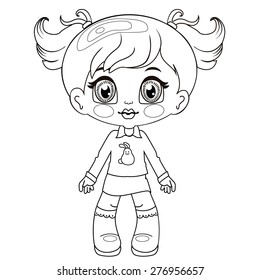 Coloring book with doll