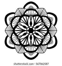 Coloring book Doodle vector flowers Pattern
